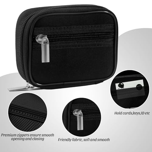 Image of Pill Case Weekly Travel Pill Organizer for Purse with Removable 7 Day Pill Box Premium Neoprene Pill Container for Travel Purse Accessory, Vitamin, Supplement, Small Pieces Arrangement-Elegant Black
