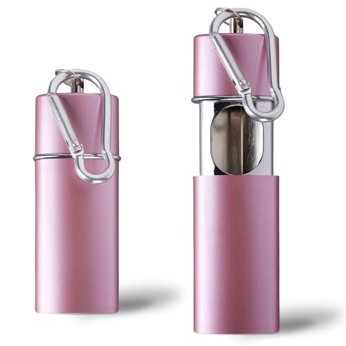 Cendrier de poche pour voyage avec couvercle, cendrier de poche étanche aux odeurs, cendrier de voyage portable 3,2x8,5cm/1,26x3,35inch, cendrier nomade, cendrier de poche pour voiture voyage camping