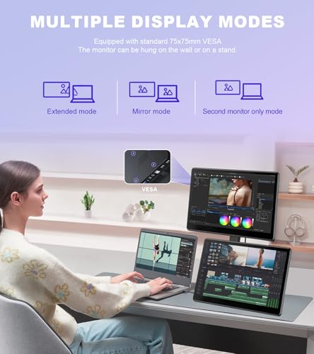 Image of 15.6 inch Portable Touchscreen Monitor FHD 1920x1080 IPS Display HDMI VGA VESA