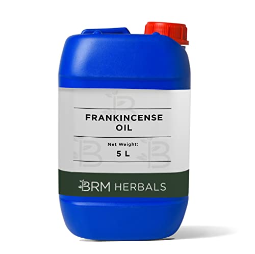 Image of Frankincense Essential Oil - Therapeutic & Cosmetic Grade - 5L For Aromatherapy, Diffuser, Soap Making, Cosmetic Making, Lotions, Creams, DIY Personal Care For Face, Hair, Skin & Body