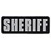 Highly Reflective Sheriff Patch, Night Vision, & Infrared Capable Weather Resistant Tactical IR Vest Patch Made to Last with Hook & Loop Backing (Medium (8.5