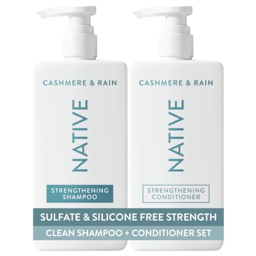 Native Cashmere & Rain Shampoo and Conditioner Contain Naturally Derived Ingredients - All Hair Types, Color & Treated, Fine to Dry Damaged, Sulfate & Dye Free - 2-Pack