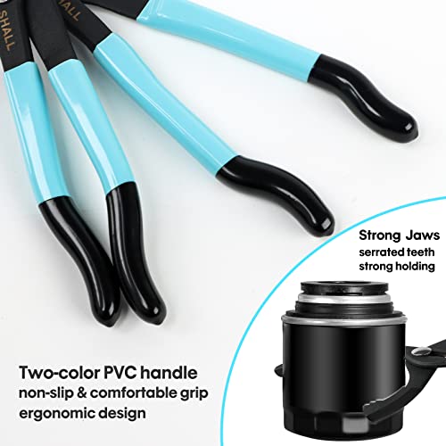 Shall 2-Piece Oil Filter Wrench Set, 10 Inch & 12 Inch Adjustable & Heavy-Duty Metal Oil Filter Pliers/Removal Tool, For Pulling Oil Filters From Cars, Motorcycles, Trucks, 2-Pack Pvc Gloves Included #TOP2