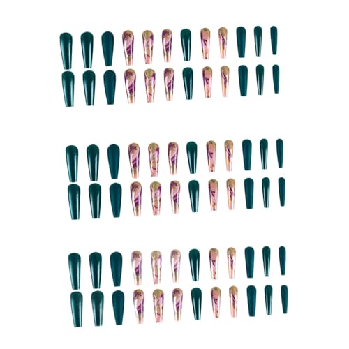 harayaa 72X False unhas Pressione as unhas Decoração de pregos Dicas de moda reutilizável Dicas fran