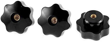 Allucky 10PCS Plastic Star Shape Head M6 Female Thread Clamping Knob Shape Knob Handle Hand Knob Handle for Machine Tool