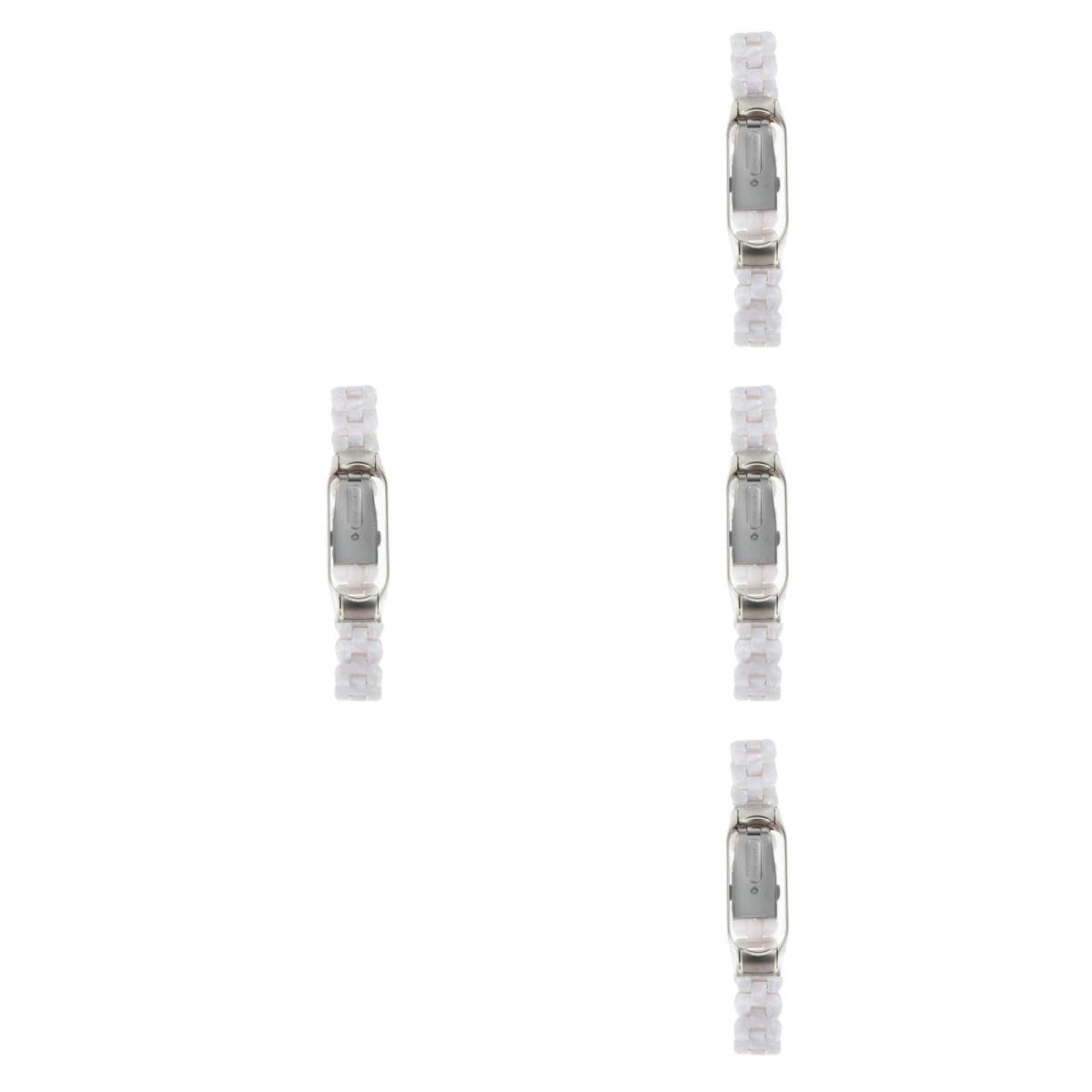 Hemobllo 4pièces Bracelet De Montre Résine Compatible Avec Band Bandes De Remplacement Élégantes Avec Boucle Inoxydable Pour Et Usage Quotidien