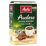 Melitta Auslese Filter-Kaffee 500g, Ganze Kaffee-Bohnen, Bohnen für Filterkaffeemaschinen, starke Röstung, geröstet in Deutschland