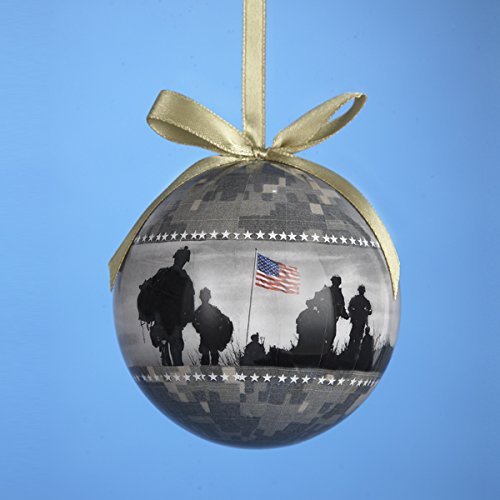 Kurt Adler AM9121 Usa Army Us Military Camouflage Decoupage Christmas Tree Ornament