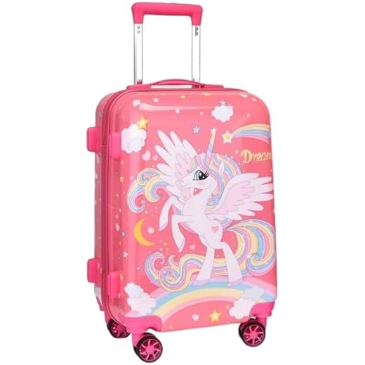 Abs Kids Trolley 20 Inch Unicorn Suitcase