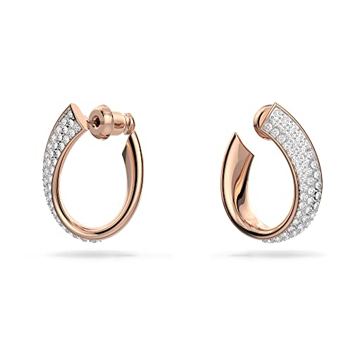 Swarovski Swarovski Exist Kreolen, Rosé Vergoldete Ohrringe mit Rosafarbenen Swarovski Kristallen - Detailansicht 2 | Schmuck