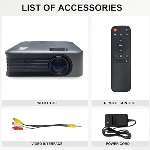 Triclicks Mini Projector, Portable Video Projector WiFi, Home Theatre Movie Projector HD 1080P Supported, Smart projector Compatible with Phone/HDMI/iOS/Android/Tablet/PC/TV Stick/AV/USB (Black) Triclicks Mini Projector, Portable Video Projector WiFi, Home Theatre Movie Projector HD 1080P Supported, Smart projector Compatible with Phone/HDMI/iOS/Android/Tablet/PC/TV Stick/AV/USB (Black)