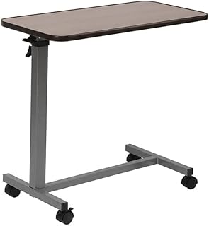 Overbed Table Hospital Bed Table with Wheels Balee Height Adjuatble Overbed Table Mobile Standing Laptop Table for Home and Office Use Lightweight