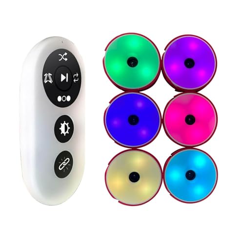 Kit de luz de entrenamiento de reacción, equipo de entrenamiento de reacción ágil portátil con control remoto, 4 modos, mejora la coordinación ojo-mano, carga USB, mejora la velocidad y la agilidad