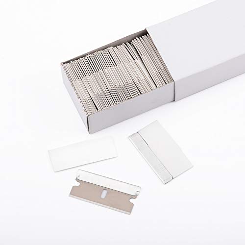 Ehdis 100Pcs Razor Blades Single Edge Stainless Steel Razor Blades For Standard Scraper Tool, Safety Straight Edge Razor Blades, Paint Scraper Razor Blade #TOP2