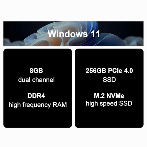 Image of 23.8 inch All-in-One Desktop Computer (Keyboard & Mouse kit) Intel CPU up to 2.9GHz, FHD, 16GB RAM, 512GB SSD, Windows 11, BT5.2, WiFi 6,Minimalist Style for Home, Office
