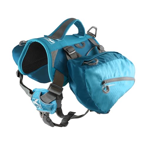 Kurgo Dog Saddlebag Backpack, Back Pack Dog Harness, Hiking Pack for Dogs, Packs for Pets to Wear, Camping & Travel Vest Harness, Reflective, Lightweight, Baxter Pack, for Medium & Large Pets