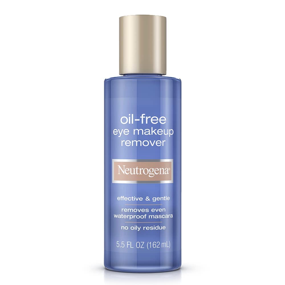 Neutrogena Gentle Oil-Free Eye Makeup Remover &amp; Cleanser for Sensitive Eyes, Non-Greasy Makeup Remover, Removes Waterproof Mascara, Dermatologist &amp; Ophthalmologist Tested, 5.5 fl. oz ( Pack of 3)
