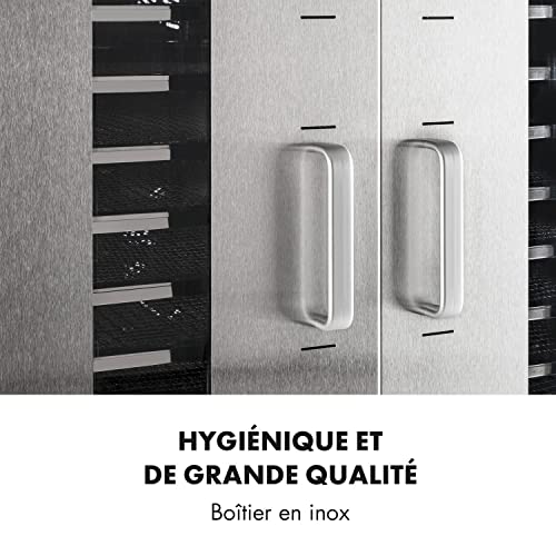 Klarstein Master Jerky - Dörrautomat, Dehydrator stufenlos regelbare Temperatur von 40-90 °C, 15h-Timer, DigiSet Control, 24 Einschübe aus Edelstahl, Dörrgerät mit 5850W, silber – Bild 7