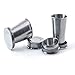 Perfect Pregame Collapsible Shot Glass Set - 4 Pack Stainless Steel Shot Glasses - Expandable Shot Glass Set, Cool Drinking Accessories - 2.5 Fluid Oz Each - NO LIDS