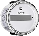 SAMDO 52MM 2" Marine Hour Meter Waterproof Hour Gauge 9-32V Red Backlight for Boat Car Machine