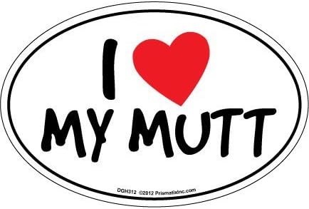Prismatix Decal Cat and Dog Magnets, I Heart My Mutt