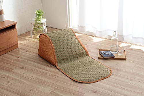 イケヒコ い草 クリア クッション くつろぎ ごろごろ 抗菌防臭 消臭 シンプル 小林製薬コバガード使用 約48×90cm オレンジ #3282079