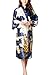 Price comparison product image Dolamen Women's Dressing Gown Kimono, Silk Satin Geisha and Blossoms Robe Bathrobe Bridesmaid Nightwear Pyjamas, Long Style & 2017 (XXX-Large, Blue)
