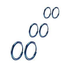 H: Blue (Diameter 8mm/10mm/12mm),3 Pairs