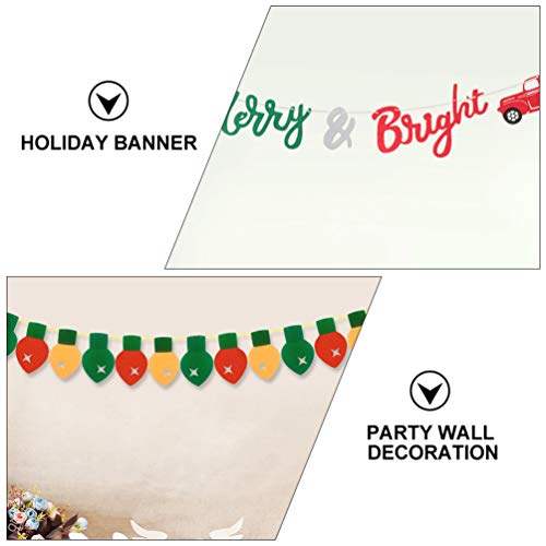 ARTIBETTER 3 Peças de Banner de Feliz Natal Guirlanda Pendurada Decoração de Natal
