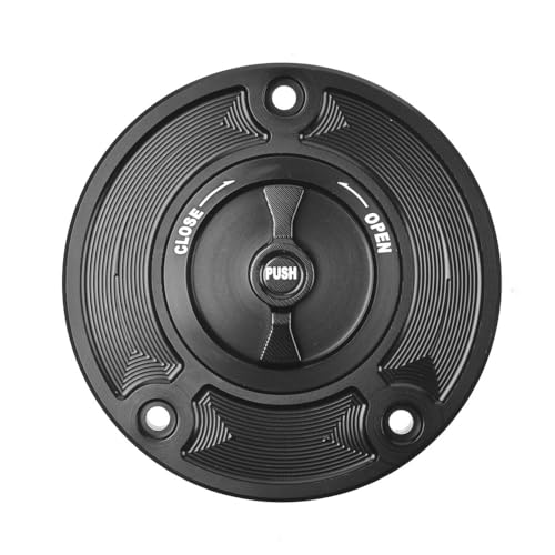 Gas Fuel Tank Cap For Suzuki GSXR600 750 1000 GSXR GSXR1000 K4 K5 K6 K7 K8 K9 2010-2020 SV650 GW250 Bandit GSF 650 1250 GSX1300R (Black and Black)