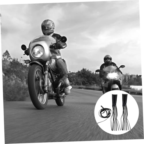 Couvre-leviers pour moto franges et pompons décoratifs guidon