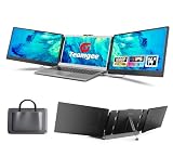 Teamgee 14' Laptop Screen Extender, FHD 1080P IPS Triple Portable Monitor for 13-17 Inch Laptops, Plug...