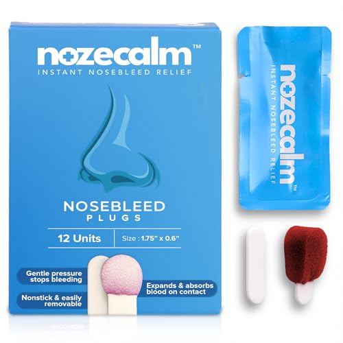 NozeCalm Nose Bleed Stopper - Nasal Plugs for Kids, Adults