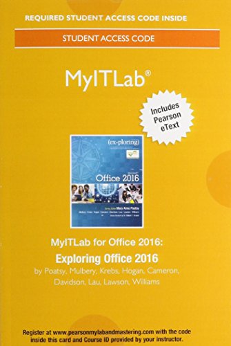 Exploring Microsoft Office 2016 Volume 1; Mylab... 0134526457 Book Cover