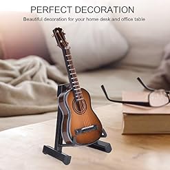 Guitare Miniature, Modèle de Guitare Modèle de Guitare Classique Miniature ADAPTÉ pour BEL Accessoire avec Traitement Peint pour Salle de Musique pour Amis Musiciens(Brun) - Les Beatles, Paul McCartney, John Lennon, RIngo Starr, George Harrison Guitare Miniature, Modèle de Guitare Modèle de Guitare Classique Miniature ADAPTÉ pour BEL Accessoire avec Traitement Peint pour Salle de Musique pour Amis Musiciens(Brun) – Image 3