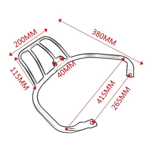 Porte-bagages arrière moto robuste avec boîtier de support stable - 3