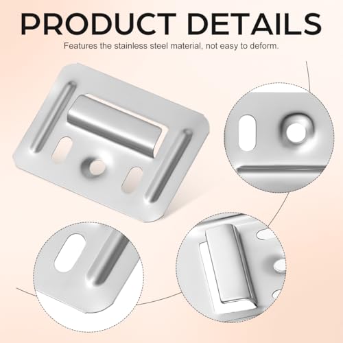 Wpc Wall Panel Buckle 100pcs Stainless Steel Wall Panel Buckle Clamp Replacement Clips for Furniture Heavy Duty Interlocking Connectors for Secure Mounting by Gadpiparty - Image 2