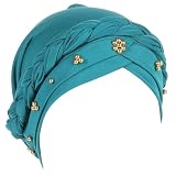YUXITA Afrikanische Damen-Turban, geflochtene Kopfbedeckung, Kopftuch, Mütze, Kopfwickel, Schlafmütze, weicher Polyesterhut