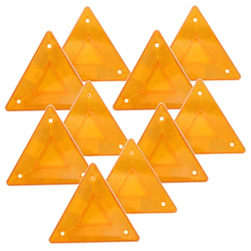 10 reflectores triangulares para vehículos de alta visibilidad miniatura 1
