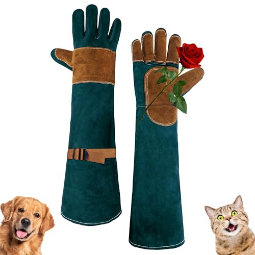 Image of HANDLANDY Animal Handling Gloves, Bite-Proof, Scratch-Resistant, Pet Gloves for Dogs, Cats, Falconry, Gardening