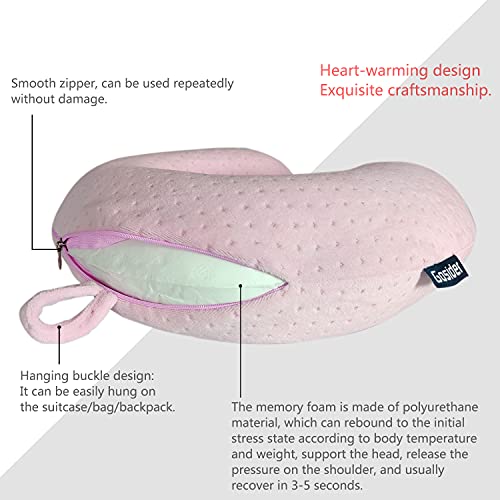 Gosider Neck Pillows For Sleeping Travel Pink Travel Pillow Comfortable U Shape Memory Foam Pillows Neck And Head Support Portable Travel Neck Pillow Suitable For Planes thumb #3