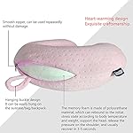 Neck Pillows for Sleeping Travel Pink Travel Pillow Comfortable U Shape Memory Foam Pillows Neck and Head Support Portable Travel Neck Pillow Suitable for Planes, Trains, Self-Driving Cars - Image 4