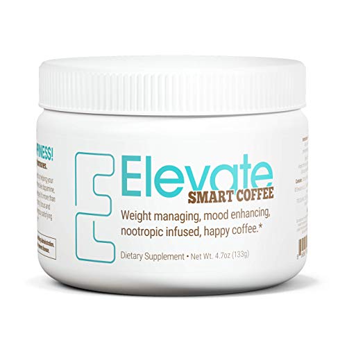Elevacity - Elevate Smart Coffee with Nootropics - Happy Coffee to Support Weight Loss, Mood, and Energy - 4.8 Oz Powder Mix, 30 Servings