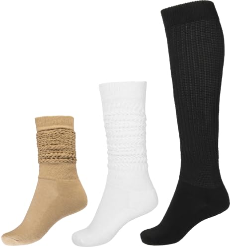 Image of BomKinta Slouch Socks Women Thigh High Boot Soft Scrunch Socks Size 5-11