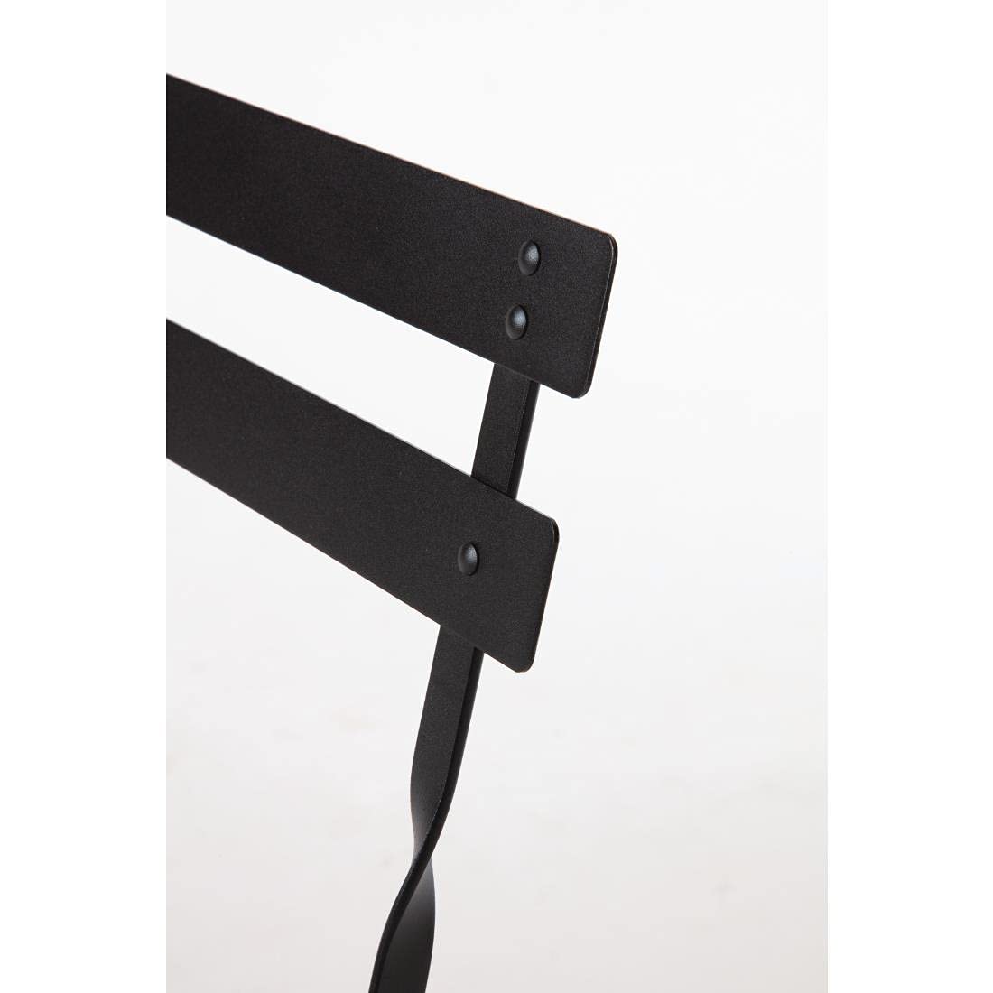Bolero gh553 2 x sedie in stile nazionale per interni ed esterni, 800 mm x 387 mm x 471 mm, Nero