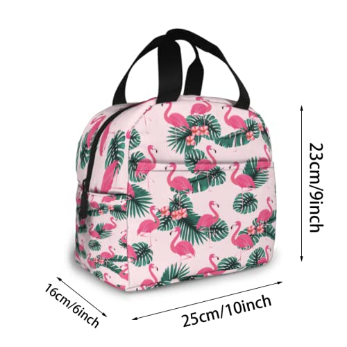 Bbkd Cute Flamingo Insulated Lunch Bag Women Girls, Reusable Kawaii Tote Lunch Box Tote Bags,Leakproof Cooler Lunch Bags For School Work Office Travel Picnic #TOP1