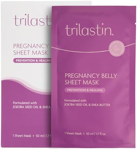 TriLASTIN Belly Masks - Belly Masks for Pregnant Women - Hydrating & Soothing for Itchy Skin - Reduces Stretch Marks - Safe for Sensitive Skin - Paraben & Phthalate-Free - Made in USA - 1 Pack