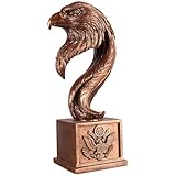 elesculor Abstract Metal Art Eagle - Vintage Red Copper Finish - Industrial Style Home Decor for Man Cave & Creative Studio - Unique Sculpture