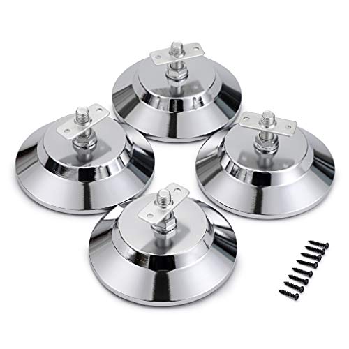 Ownmy 4 Pcs Billiard/Pool Table Leg Levelers, Leveling Risers For Football/Soccer Table, Ping Pong Table, Air Hockey Table, 5 Inch Metal Game Table Leg Levelers Heavy Duty Leveling Feets #TOP4