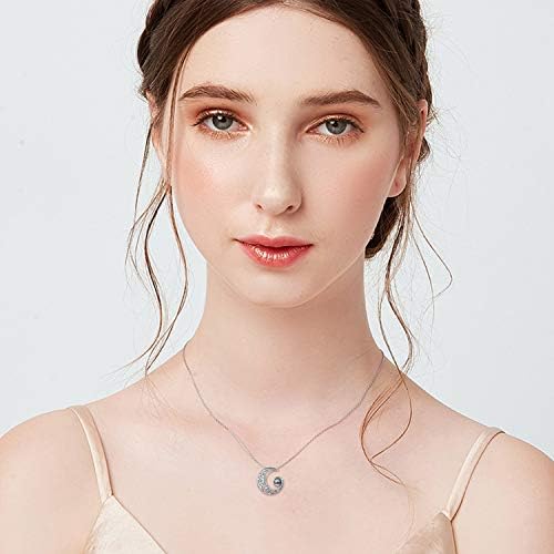 LONAGO I Love You Necklace 100 Languages for Women 925 Sterling Silver Love Projection Pendant Necklace Jewelry